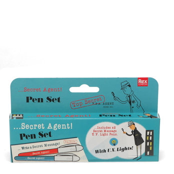 secret agent invisible ink spy pens (set of 2)