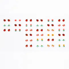stick on earrings (30 pairs) - ladybird stick on earrings (30 pairs) - ladybird
