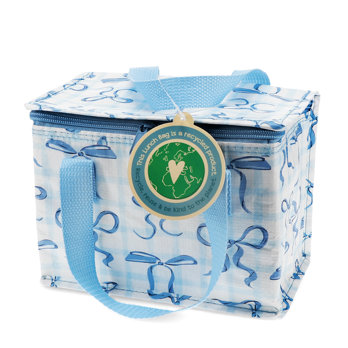 isolierte snacktasche - blue bows