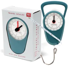 travel scales with tape measure - petrol blue travel scales with tape measure - petrol blue