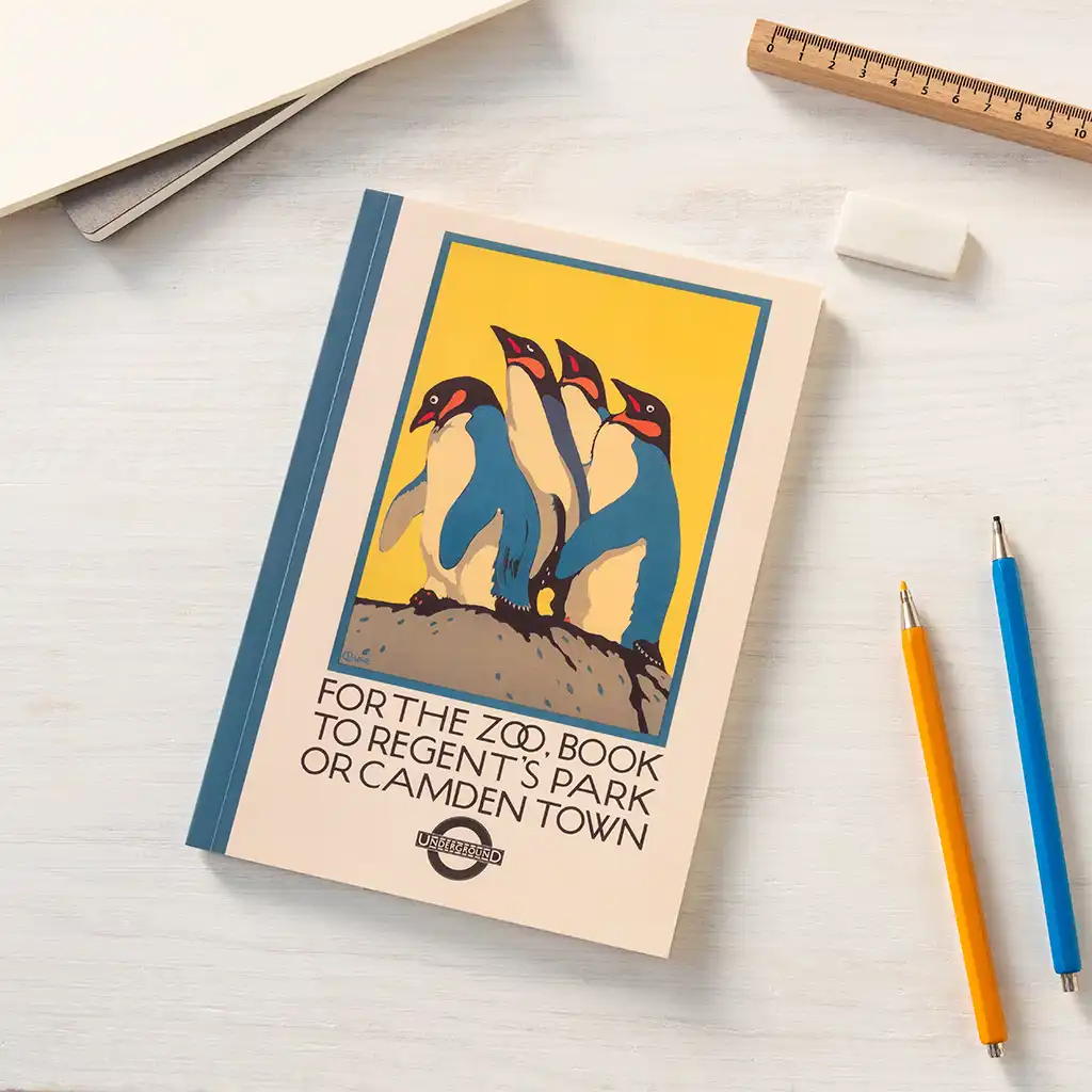 a5 notebook - tfl vintage poster "for the zoo…"