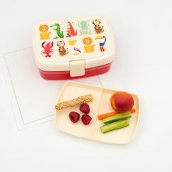 lunch box with tray - colourful creatures