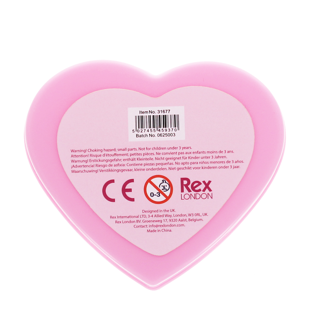 jolies bagues dans une boîte en forme de cœur (lot de 8)