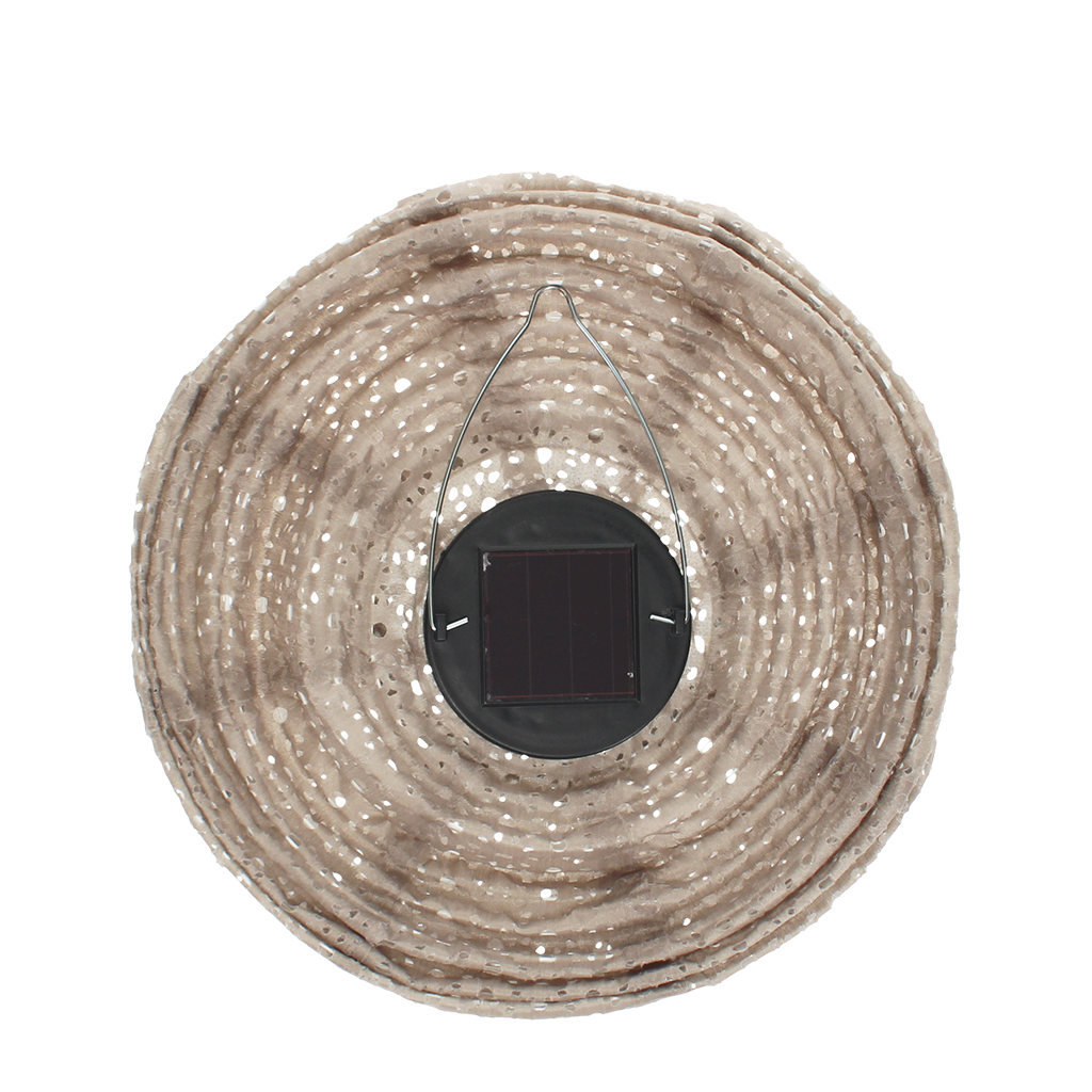 lanterne solaire d'extérieur à suspension - gris vison