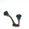 ceramic double hook - blue