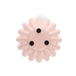 enamel cupped flower candle holder - pink