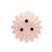 emaille-kerzenhalter mit gewölbtem tropfschutz in blumenform - pink