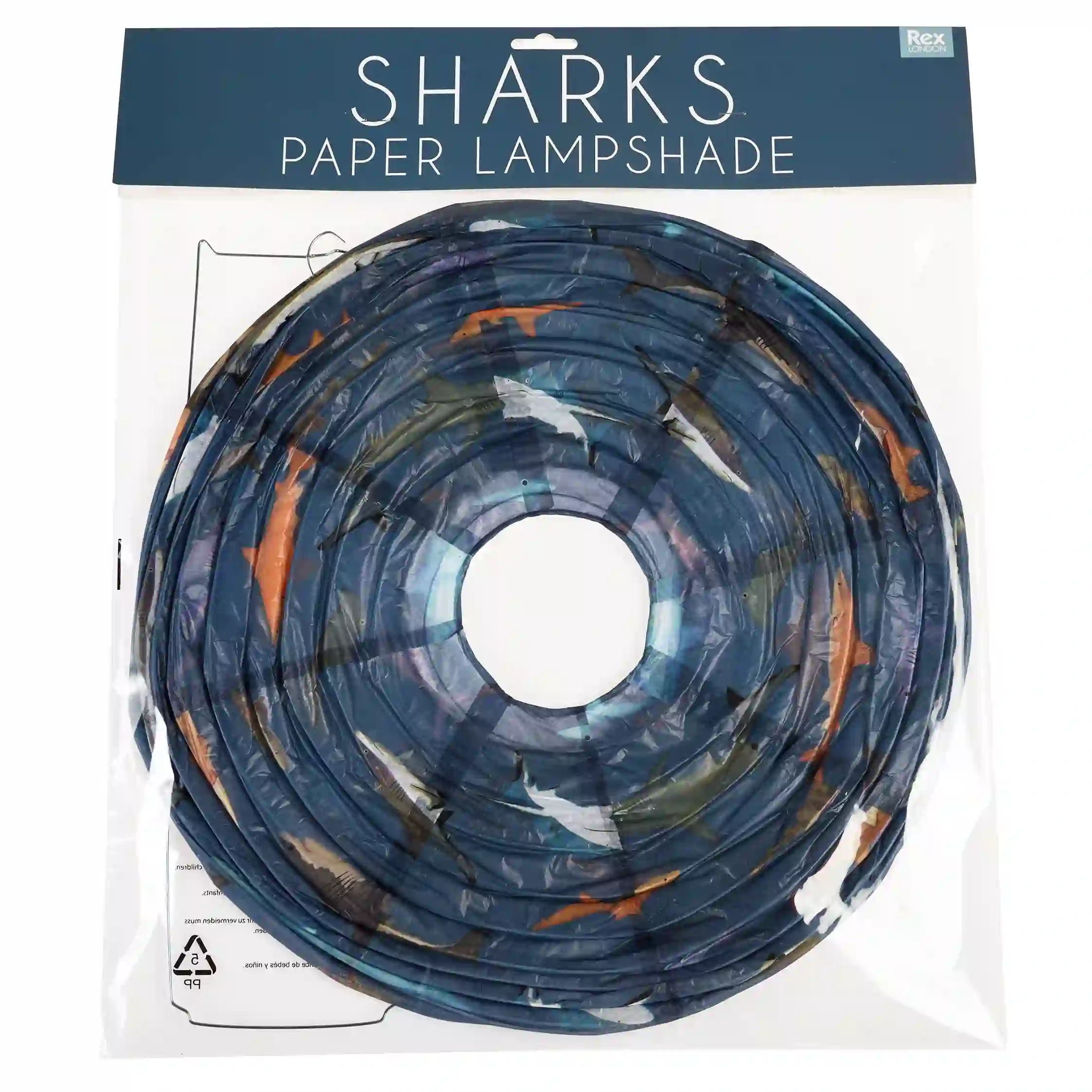 abat-jour en papier sharks