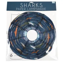paper lampshade - sharks