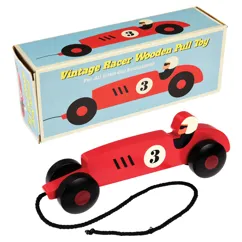 nachtziehspielzeug aus holz vintage-rennauto