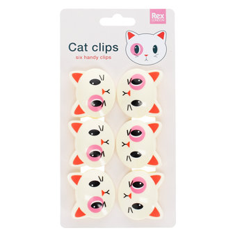 bag clips (set of 6) - cat
