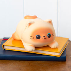 jouet anti-stress mou - chat couché