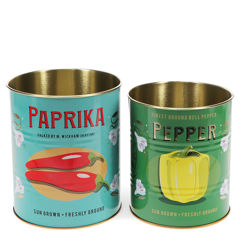 boîtes de conservation moyennes (lot de 2) - paprika and pepper