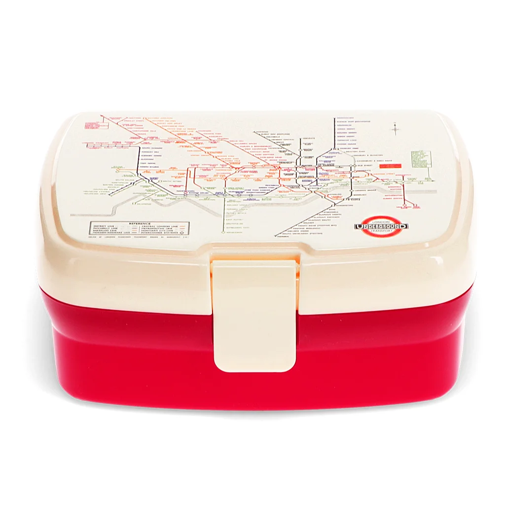 lunch box with tray - tfl heritage tube map
