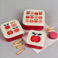 snack boxes (set of 3) - vintage apple