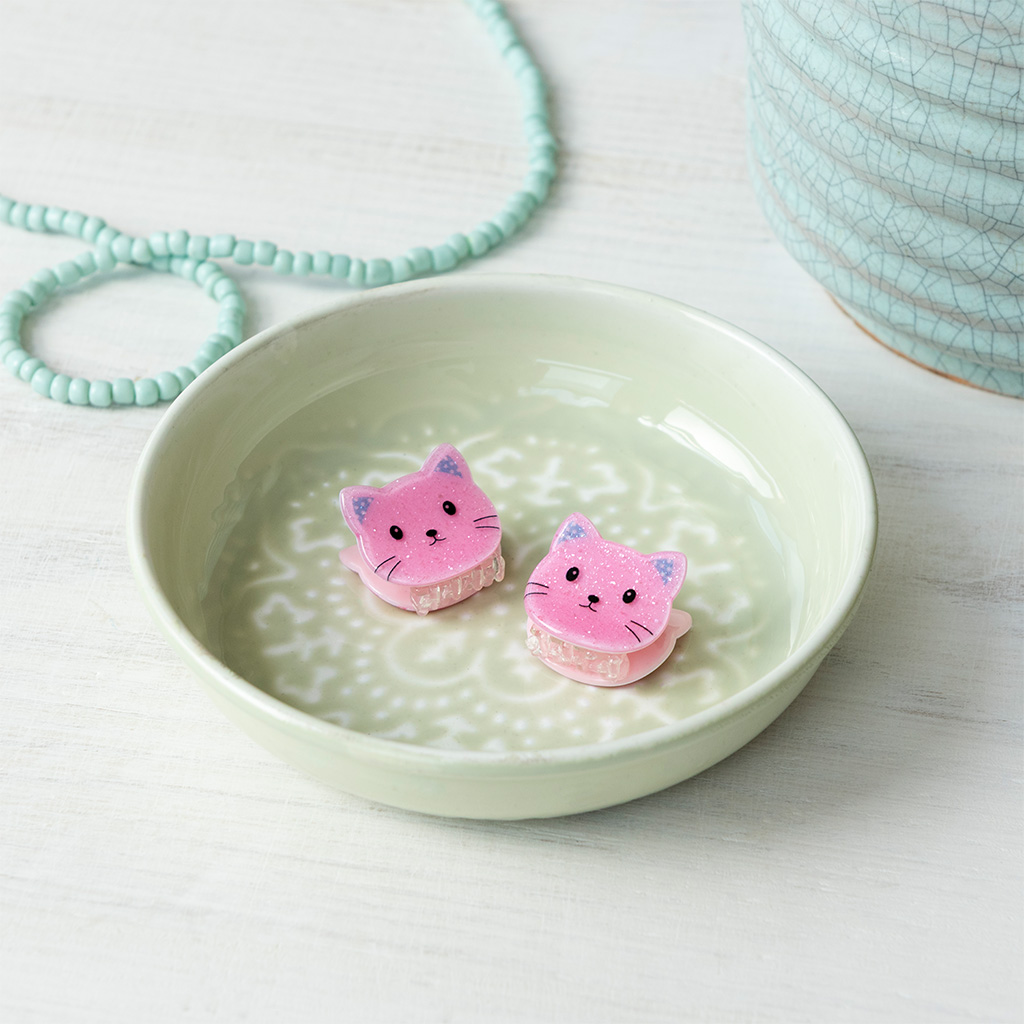 mini pinces à cheveux (lot de 2) - chats roses