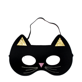 augenmaske für kinder - schwarze katze