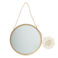 circular hanging mirror (15.5cm) - gold tone