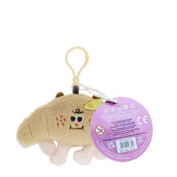 plush bag character charm - fluffy croissant