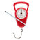 travel scales with tape measure - red