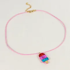 children's glitter necklace - ice lolly children's glitter necklace - ice lolly