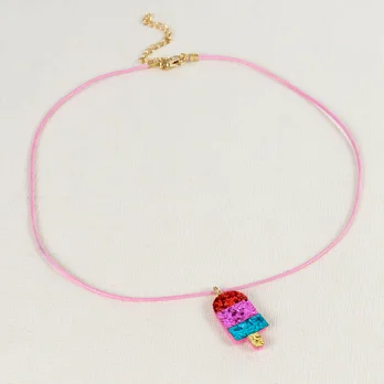 children's glitter necklace - ice lolly children's glitter necklace - ice lolly