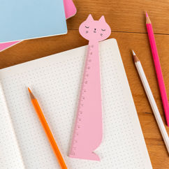 holzlinear - pinkfarbene katze