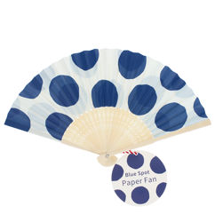éventail en papier recyclé - blue spot