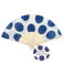 éventail en papier recyclé - blue spot