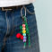 keyring bag charm - crochet cherry