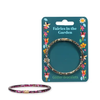 glitter bracelets - fairies in the garden (set of two) glitter bracelets - fairies in the garden (set of two)