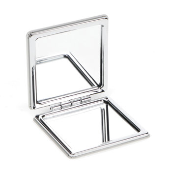 square pocket mirror - sausage dog
