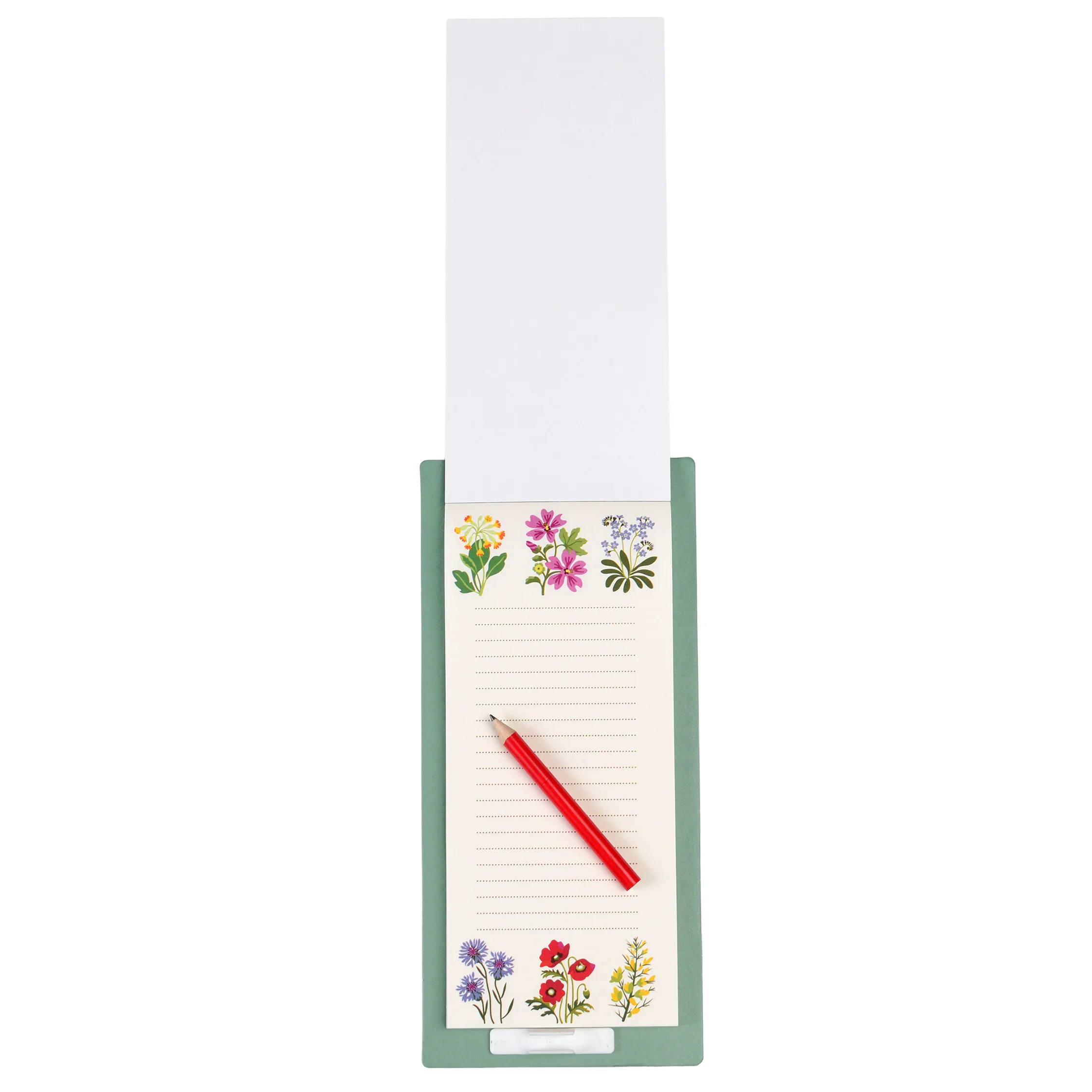 magnetic shopping list - wild flowers