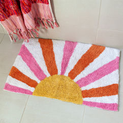 tufted cotton bath mat - sunset