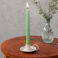 enamel chamberstick candle holder - soft pink