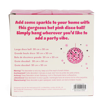 boule disco suspendue (20 cm) - rose