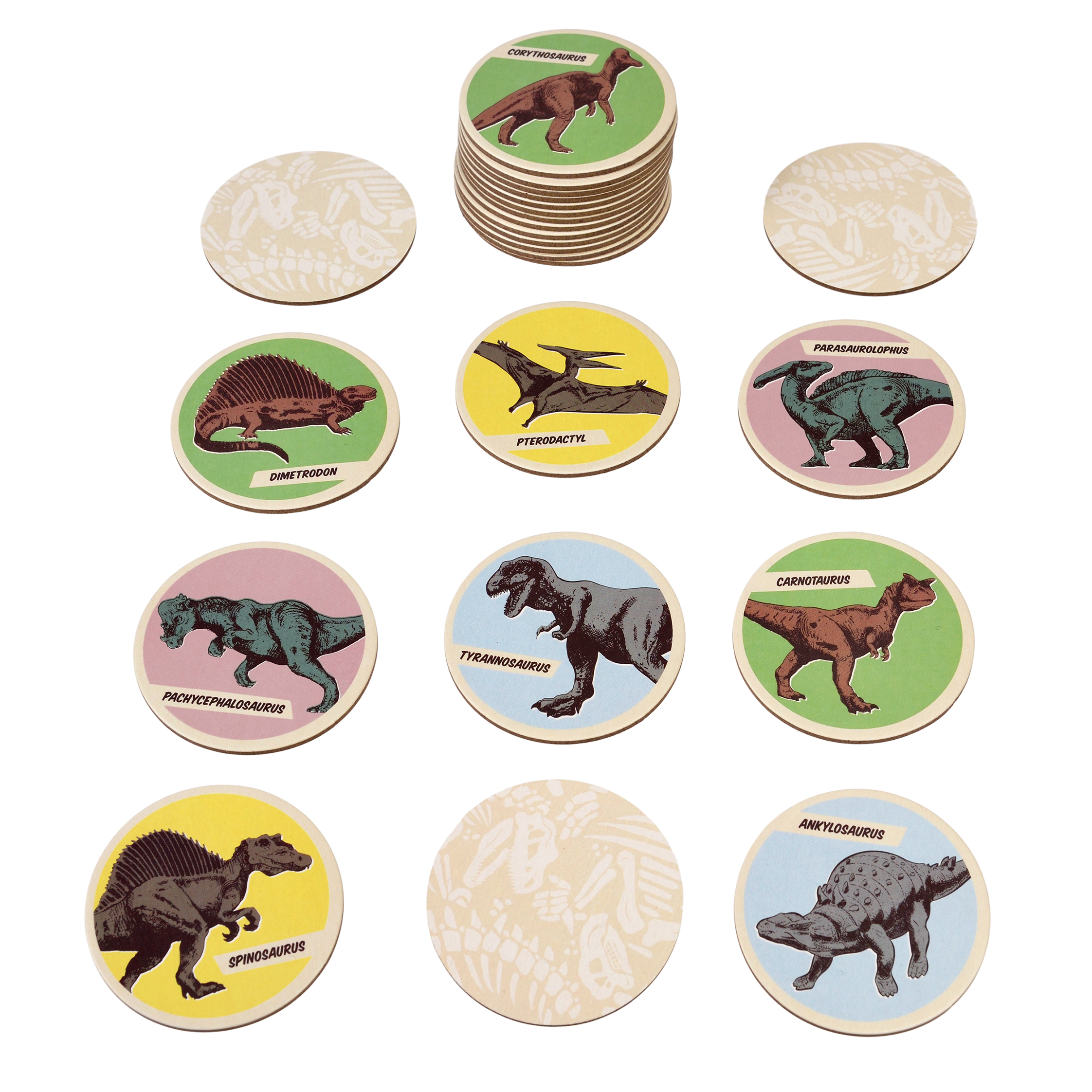 jeu de mémoire prehistoric land (24 pièces)