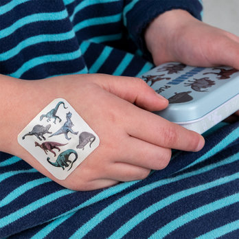 children's plasters in a tin (30 pcs) - prehistoric land