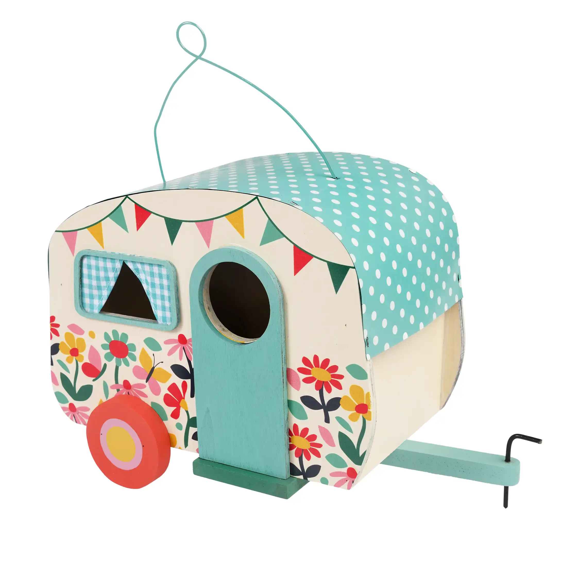 caravan birdhouse decoration - butterfly garden