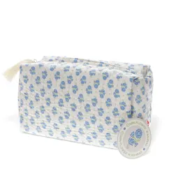 quilted wash bag - cornflower quilted wash bag - cornflower