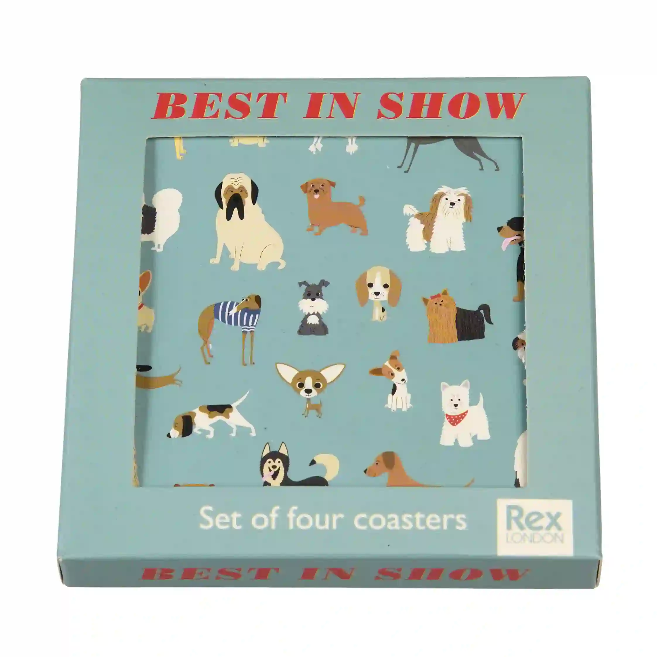 sous-verres best in show (ensemble de 4)