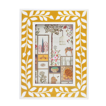 bilderrahmen aus kunstharz (9 x 14 cm) - senfgelb