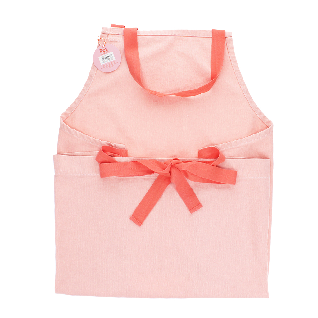 two-tone utility apron - pink