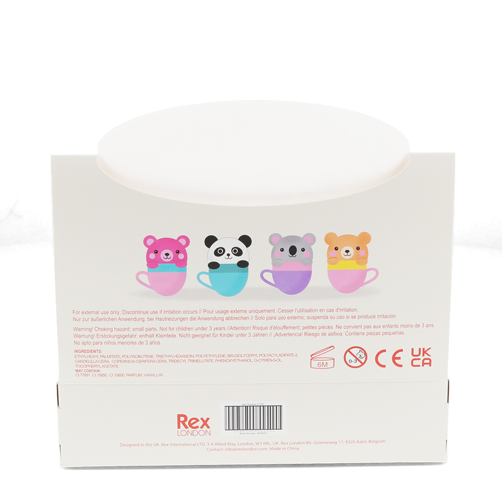 mini berry scented lip balm (assorted) - teacup animal friends
