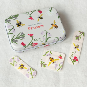 plasters in a tin (30 pcs) - garden bees
