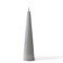 tall cone candle (25cm) - light grey