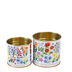 mini storage tins (set of 2) - wild flowers