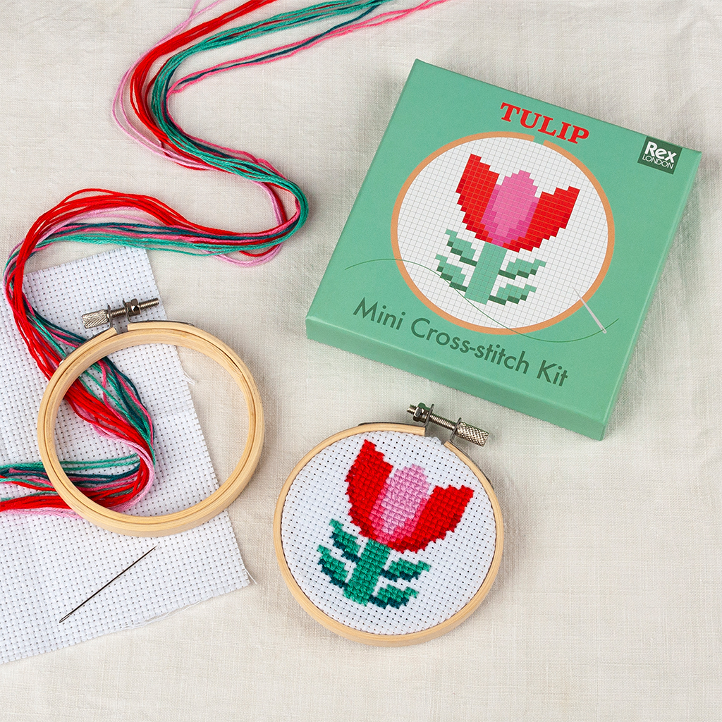 mini cross-stitch kit - tulip