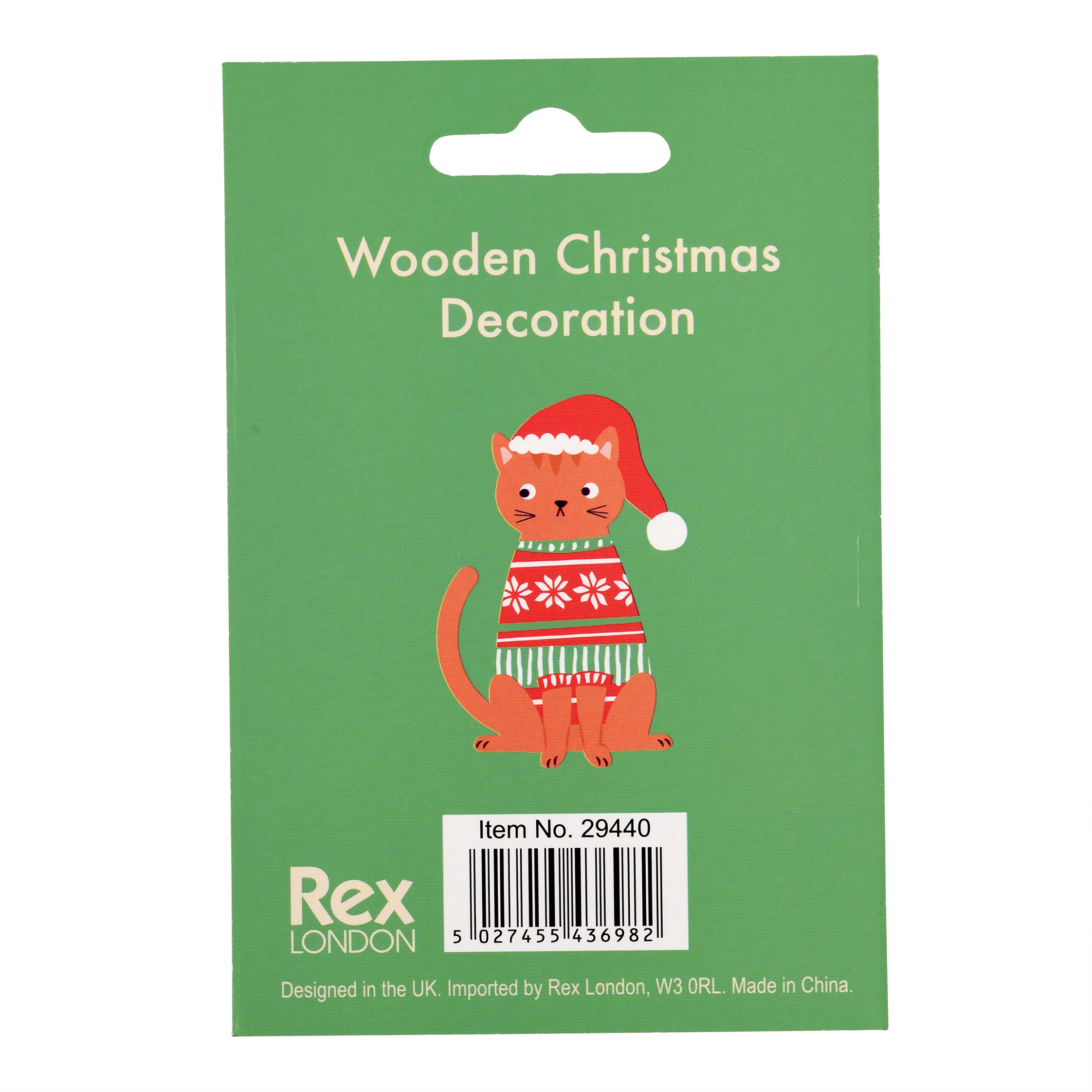 décoration de noël chat roux