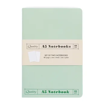 a5 notebooks (set of 2) - green & aqua a5 notebooks (set of 2) - green & aqua